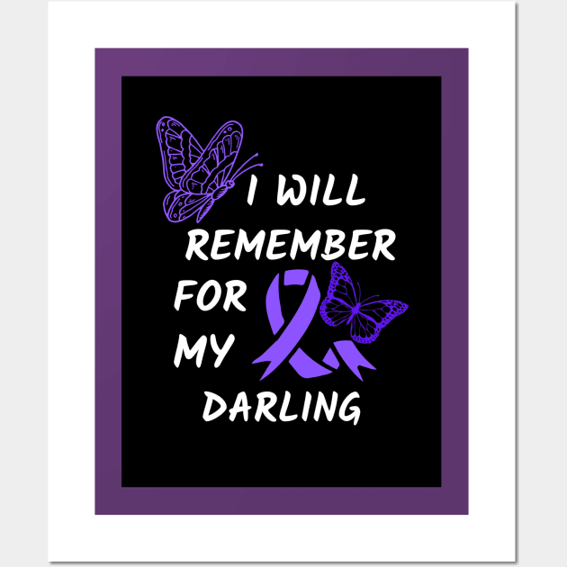 Alzheimers awareness day tshirt Wall Art by Redwaves